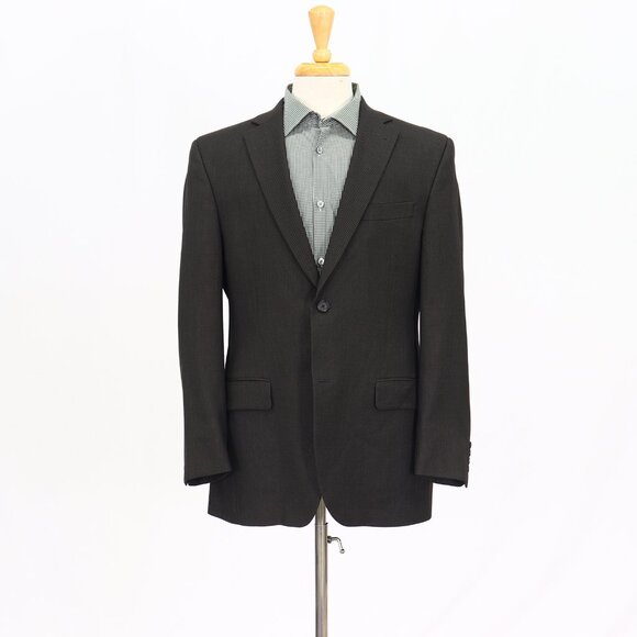 Jack Victor 40R Brown Solid 2-Button Sport Coat Blazer Jacket T193